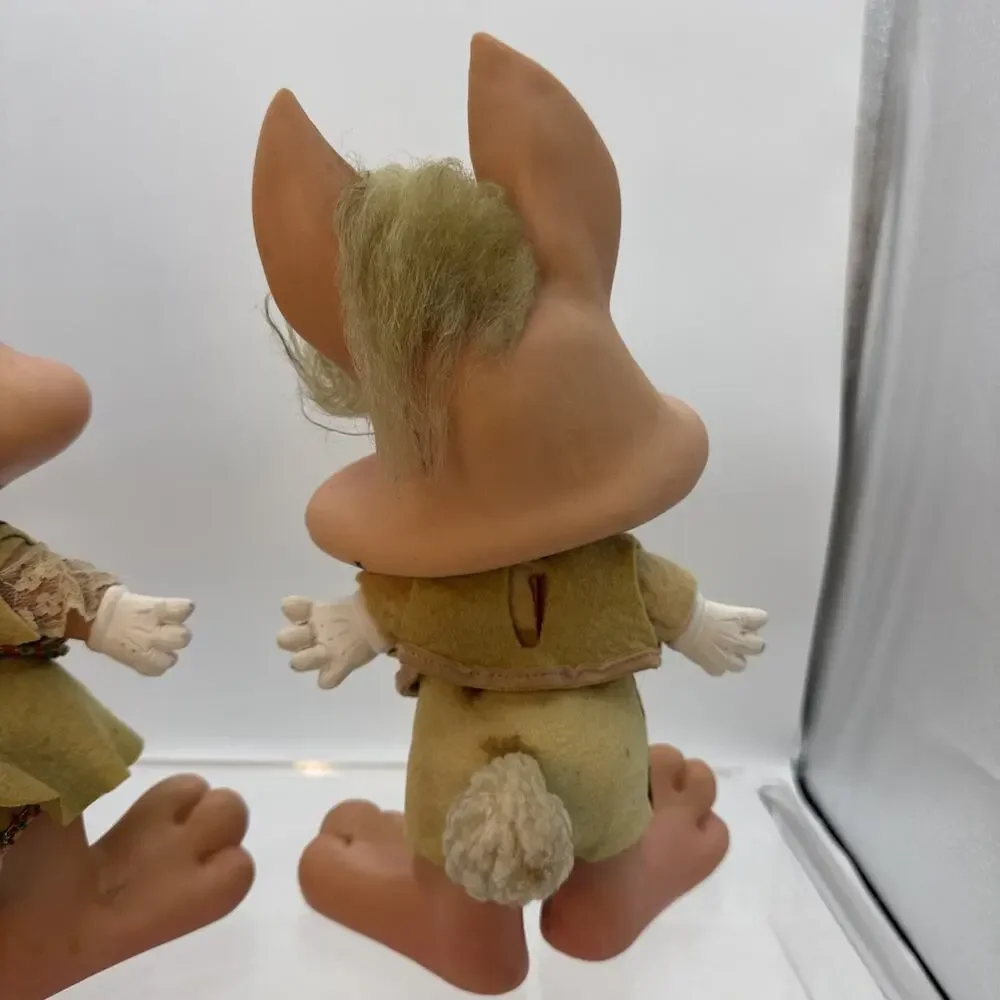 2 RARE Roy Des 70s Of Fla Bunny Bank Figures Rabbit Vintage 1970 St Pete Fla